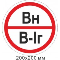 Пожарный знак категории помещения - Вн
